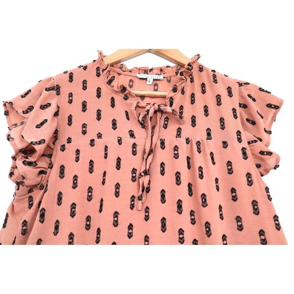 Moon River Womens Boho Tiered Ruffle Sleeve Dress L Textured Cottagecore Summer - Picture 3 of 11